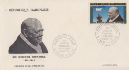 Enveloppe  FDC  1er  Jour   GABON    Sir   Winston  CHURCHILL    1965 - Sir Winston Churchill