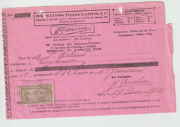 4266 Facture Abonnement PIERRE LAFITTE FEMINA 1910 Timbre Fiscal Quittances 1er Janvier ARLAUD TOULOUSE - 1900 – 1949