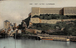 Huy - Le Fort - La Collégiale (colorisée 1909) - Huy