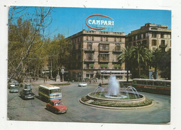 Cp , Automobiles ,bus & Autocar,publicité : Campari, Espagne ,Mallorca ,PALMA , Plaza De La Reina, Voyagée 1975 - PKW