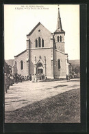 CPA Albens, L`Eglise, La Sortie De La Messe - Albens