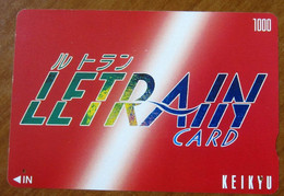 GIAPPONE Ticket Biglietto  City Train - Keihin Keikyu Railway - Letrain Card 1.000 ¥ - Usato - Mondo