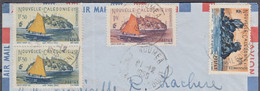 NOUVELLE CALEDONIE  Y Et.T. Num 274-265 Et Paire 267    Sur Enveloppe Coupée De 1955  Pour 62 BOULOGNE Sur MER - Lettres & Documents