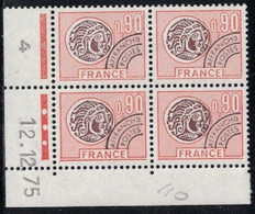 PREO - N°142 - BLOC DE 4 - COIN DATE -  12-12-1976 - COTE 12€50 - Préoblitérés