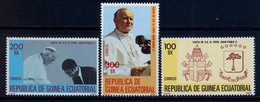 GUINEA ECUATORIAL , ED. 32 / 34 ** , VIAJE DE S.S. JUAN PABLO II , VIAJES DEL PAPA - Equatoriaal Guinea