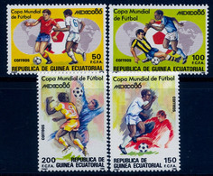 GUINEA ECUATORIAL , ED. 81 / 84 ** , COPA MUNDIAL DE FÚTBOL , MÉXICO 86 , FOOTBALL , SOCCER - Equatorial Guinea