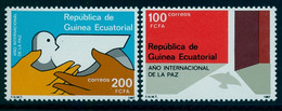 GUINEA ECUATORIAL , ED. 92 / 93 ** , AÑO INTERNACIONAL DE LA PAZ - Guinea Equatoriale