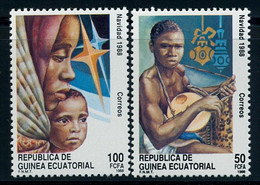 GUINEA ECUATORIAL , ED. 107 / 108 ** , NAVIDAD 1988 - Guinea Ecuatorial