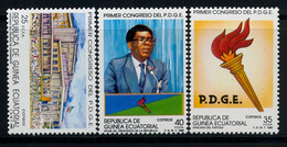 GUINEA ECUATORIAL , ED. 115 / 117 ** , PRIMER CONGRESO DEL PDGE - Equatorial Guinea