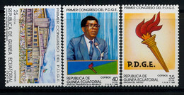 GUINEA ECUATORIAL , ED. 115 / 117 ** , PRIMER CONGRESO DEL PDGE - Guinea Equatoriale