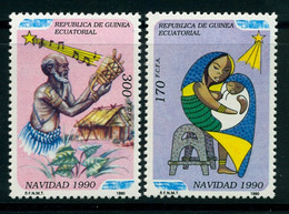 GUINEA ECUATORIAL , ED. 131 / 132 ** , NAVIDAD 1990 - Guinée Equatoriale