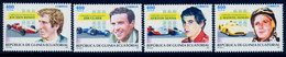 GUINEA ECUATORIAL , ED. 210 / 213 ** , CAMPEONES AUTOMOVILISTICOS , FANGIO , SENNA , CLARK , RINDT , AUTOMOVILISMO - Guinea Equatoriale