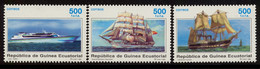 GUINEA ECUATORIAL , ED. 226 / 228 ** , BARCOS DE AYER Y DE HOY , SHIPS , VOITURES - Equatorial Guinea