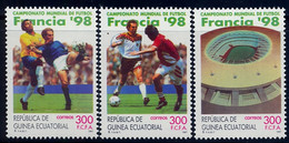GUINEA ECUATORIAL , ED. 241 / 243 **, CAMPEONATO MUNDIAL DE FÚTBOL , FRANCIA 98 , FOOTBALL , SOCCER - Equatorial Guinea