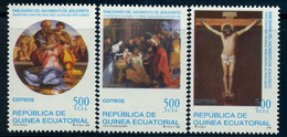 GUINEA ECUATORIAL , ED. 252 / 254 **, BIMILENARIO DEL NACIMIENTO DE JESUCRISTO , RELIGIÓN , ARTE , PINTURA - Equatoriaal Guinea