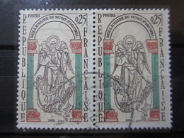 VEND BEAUX TIMBRES DE FRANCE N° 1482 EN PAIRE , LETTRES EVIDEES !!! - Usados