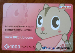 GIAPPONE Ticket Biglietto Bus Metro Treni Fumetti - SF Card 1000 ¥ - Usato - Mondo