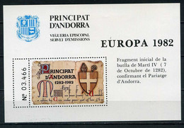 Andorre - Viguerie Bloc De 1982 Neuf Sans Charnière XX MNH - Episcopale Vignetten