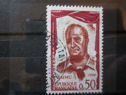 VEND BEAU TIMBRE DE FRANCE N° 1304a , FOND VERT TRES PALE !!! (b) - Used Stamps