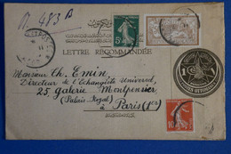 S25 EMPIRE OTTOMAN BELLE LETTRE TURQUIE  1911 VOYAGEE CONSTANTINOPLE A PARIS FRANCE +AFFRANCHISSEMENT INTERESSANT - Lettres & Documents