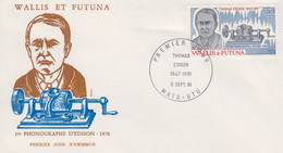 Enveloppe  FDC  1er  Jour    WALLIS  Et  FUTUNA     Thomas  EDISON   1981 - FDC