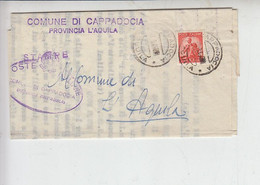 COMUNE Di CAPPADOCIA (AQ) 1949 - Asta Pubblica  - Stampe -.- - Décrets & Lois