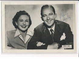 Autographe (12,5x18,5cm) De Coleen Gray Et Bing Crosby, Actrice Et Chanteur - Très Bon état - Autographes