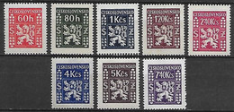 TCHECOSLOVAQUIE   -    SERVICE  -  1947.   Y&T N° 8 à 15 *.    Série Complète.    Lion Héraldique. - Official Stamps