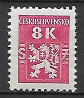 TCHECOSLOVAQUIE   -    SERVICE  -  1946.   Y&T N° 7 ** .   Lion Héraldique. - Official Stamps