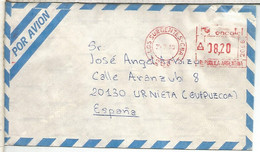 ARGENTINA CORDOBA CC A ESPAÑA FRANQUEO MECANICO METER - Storia Postale