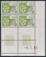 PREO - N°178 - BLOC DE 4 - COIN DATE -  5-1-1983 - COTE 3€ - Precancels