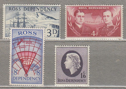 ROSS DEPENDENCY 1957 Definitive Set MH Mi 1-4 CV 15EUR #Tr85 - Nuevos