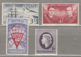 ROSS DEPENDENCY 1957 Definitive Set MH Mi 1-4 CV 15EUR #Tr85 - Unused Stamps