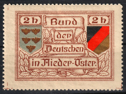 Niederösterreich Wappen Coat Of ARMS FLAG - Bund Deutschen - Org. Germany - Austria  Label Cinderella Vignette  - MNH - Timbres