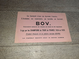 Buvard Bov Concentré  Viande De Boeuf  Légumes Exigé Par Les Champions Du Tour De France 1924  Cyclisme Vélo  Sport - Sports