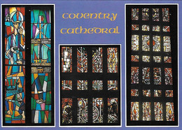 STAIN GLASS WINDOWS, COVENTRY CATHEDRAL, COVENTRY,, WARKICKSHIRE, ENGLAND. UNUSED POSTCARD  Nd7 - Coventry