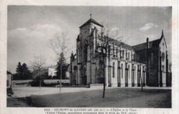 CPA   42  BELMONT-DE-LA-LOIRE---L'EGLISE ET LA PLACE - Belmont De La Loire