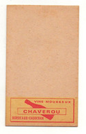 Carnet De Note, Addition Ou Facture Avec Publicité Chaverou Vins Mousseux Bordeaux-Cauderan - Format : 13.5x8 cm - Rechnungen