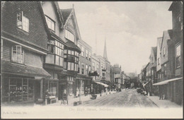 The High Street, Salisbury, Wiltshire, C.1905 - FGO Stuart Postcard - Salisbury