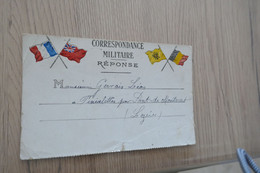 Carte De Franchise Militaire CPFM Guerre 14/18 Illustrée Drapeaux Patriotique Alliés - Lettres & Documents