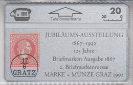 AUSTRIA 1992 MARKE+MUNZE GRAZ JUBILEE STAMP GRATZ ON PHONE CARD - Austria