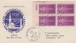 COVER. US. FDC. 18 FEB 39. GOLDEN GATE INTERNATIONAL EXPOSITION. SAN FRANCISCO - 1851-1940