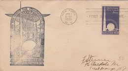 COVER. US. FDC. 1 APR 39.  NEW YORK WORLD'S FAIR 1939 - 1851-1940