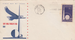 COVER. US. FDC. 1 APR 39.  NEW YORK WORLD'S FAIR 1939 - 1851-1940