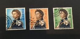 (stamp 15-05-2021) Hong Kong  - 3 Stamps - Queen Elizabeth - $ 1.30 - $ 5 - $ 10 - Usati