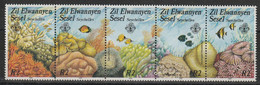 SEYCHELLES Zil Elwannyen Sesel - N°134/8 ** (1986) Faune Marine - Seychellen (1976-...)