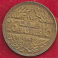 LIBAN 25 PIASTRES - 1952 - Libano