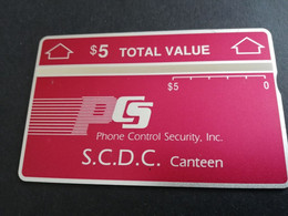 UNITED STATES USA AMERIKA  $5, Red - S.C.D.C. CANTEEN   L&G CARD 902A  MINT **5544** - [1] Hologrammkarten (Landis & Gyr)