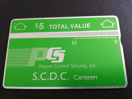 UNITED STATES USA AMERIKA  $5, Green  - S.C.D.C. CANTEEN   L&G CARD 906E  MINT **5545** - Cartes Holographiques (Landis & Gyr)