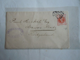 COVER 1 1\2 PENCE 1890 ??  TO SVIZZERA - Brieven En Documenten